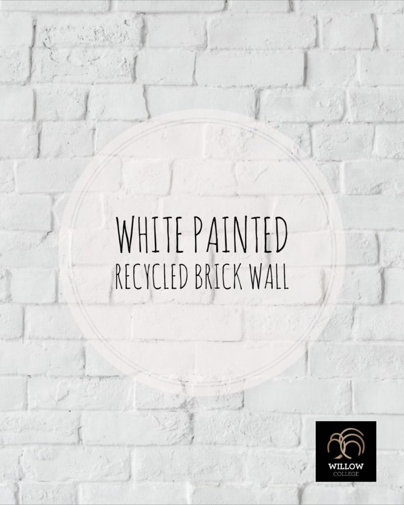 interior design brain teaser - white painted recycled brick wall