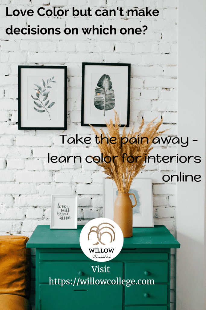 Learn Color for Interiors online with willowcollege at color week
