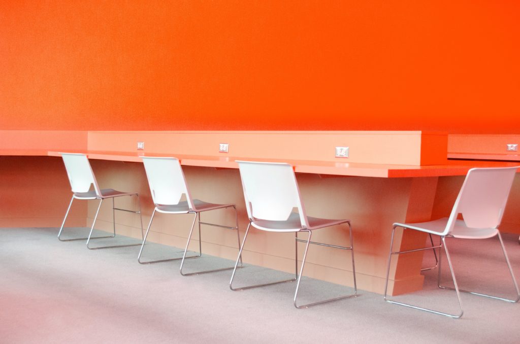 bold color image - orange walls