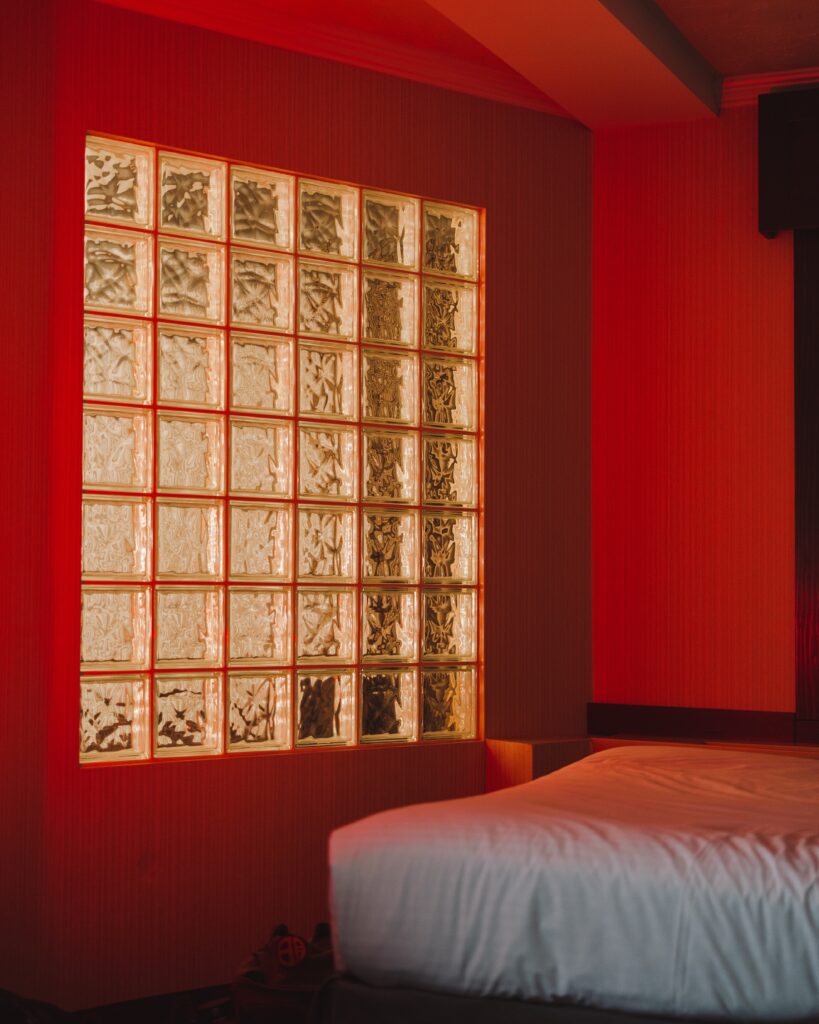Red bedroom