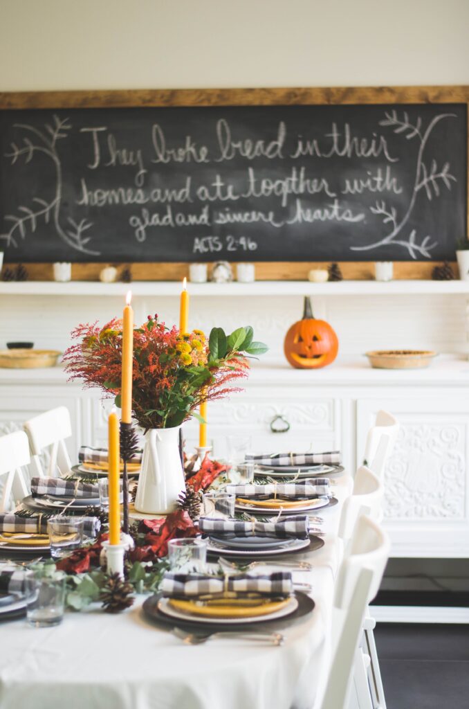 Thanksgiving table setting